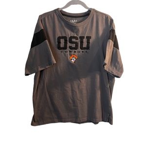 Vintage OSU Oklahoma State Short Sleeved Tee Shirt Top Varsity Embroidered